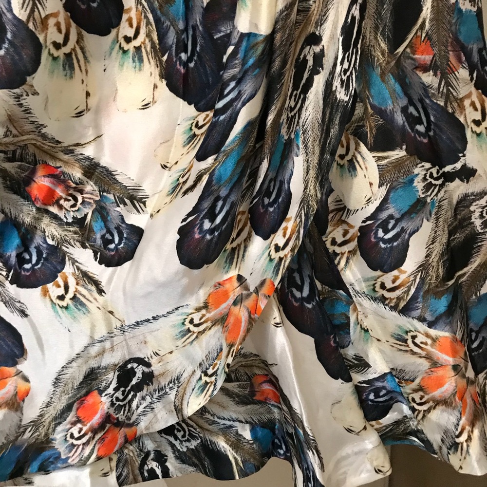 Liefsdottir Floating Feathers Print Silk Dress - Picture 6 of 10